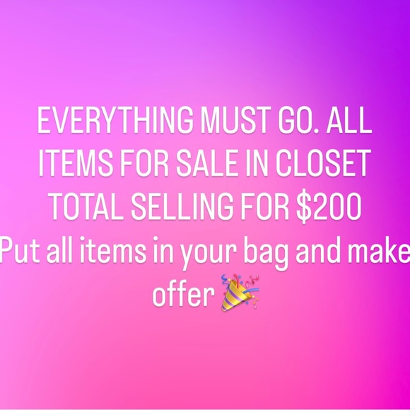 Accessories - Closet Sale Announcement